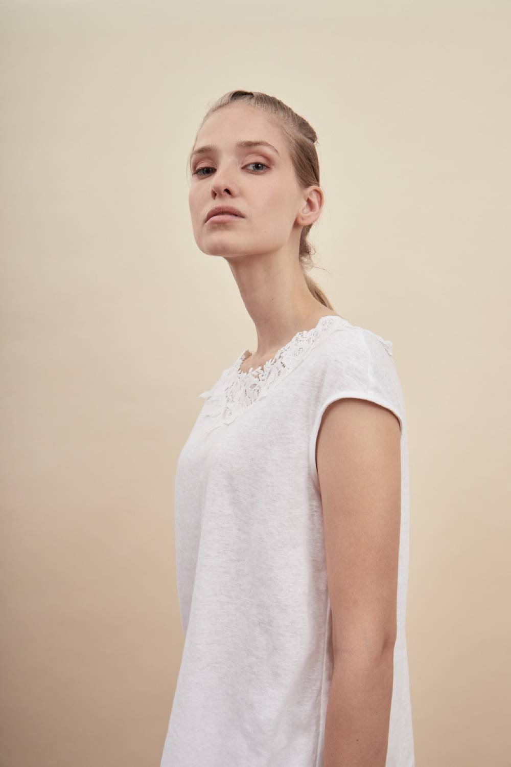 Oscalito T-shirt Donna 70% COTONE , 30% LINO 4884 Hotsell