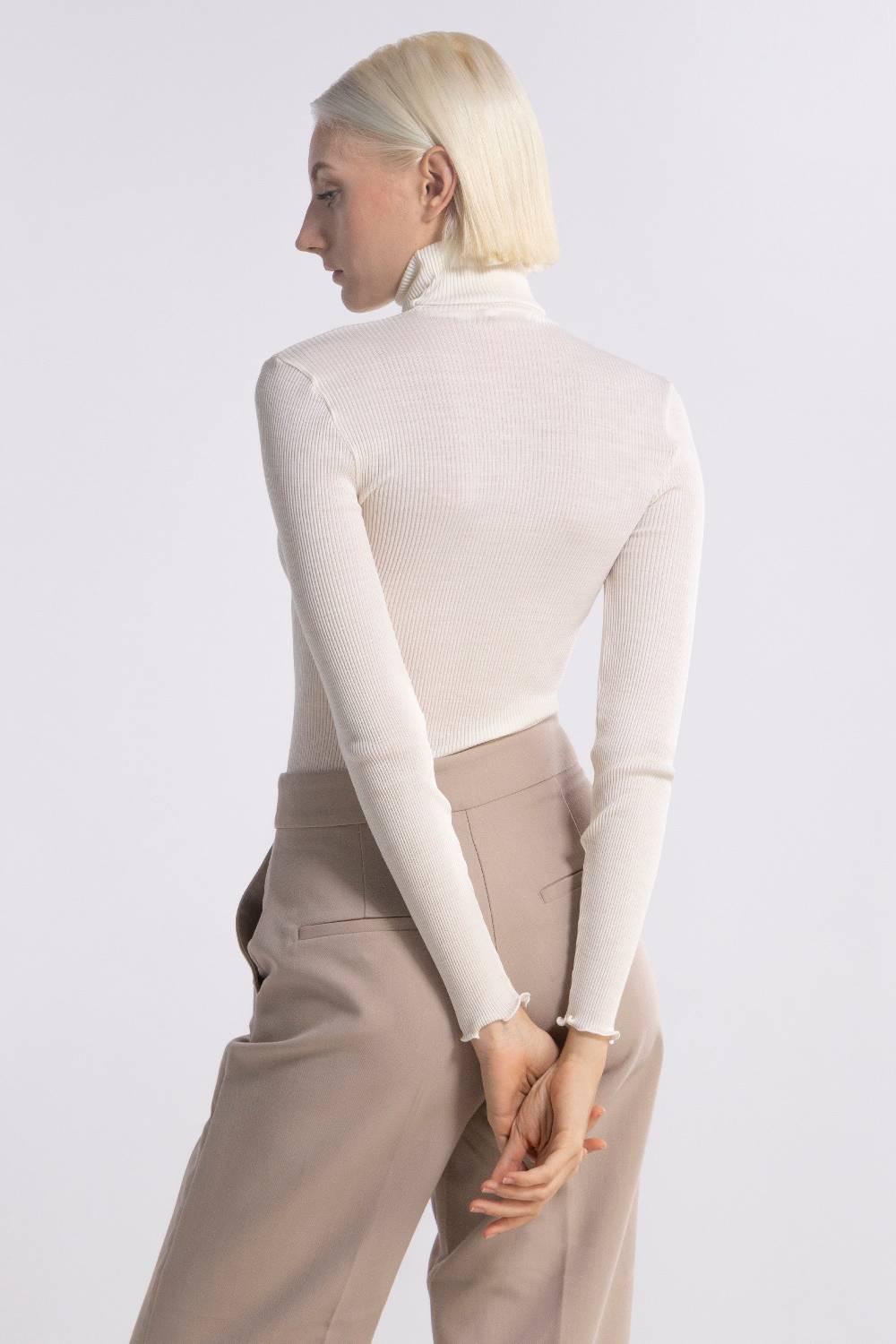Oscalito Dolcevita Lupetto Tubolare Maniche Lunghe Lana e Seta 3429 Moda