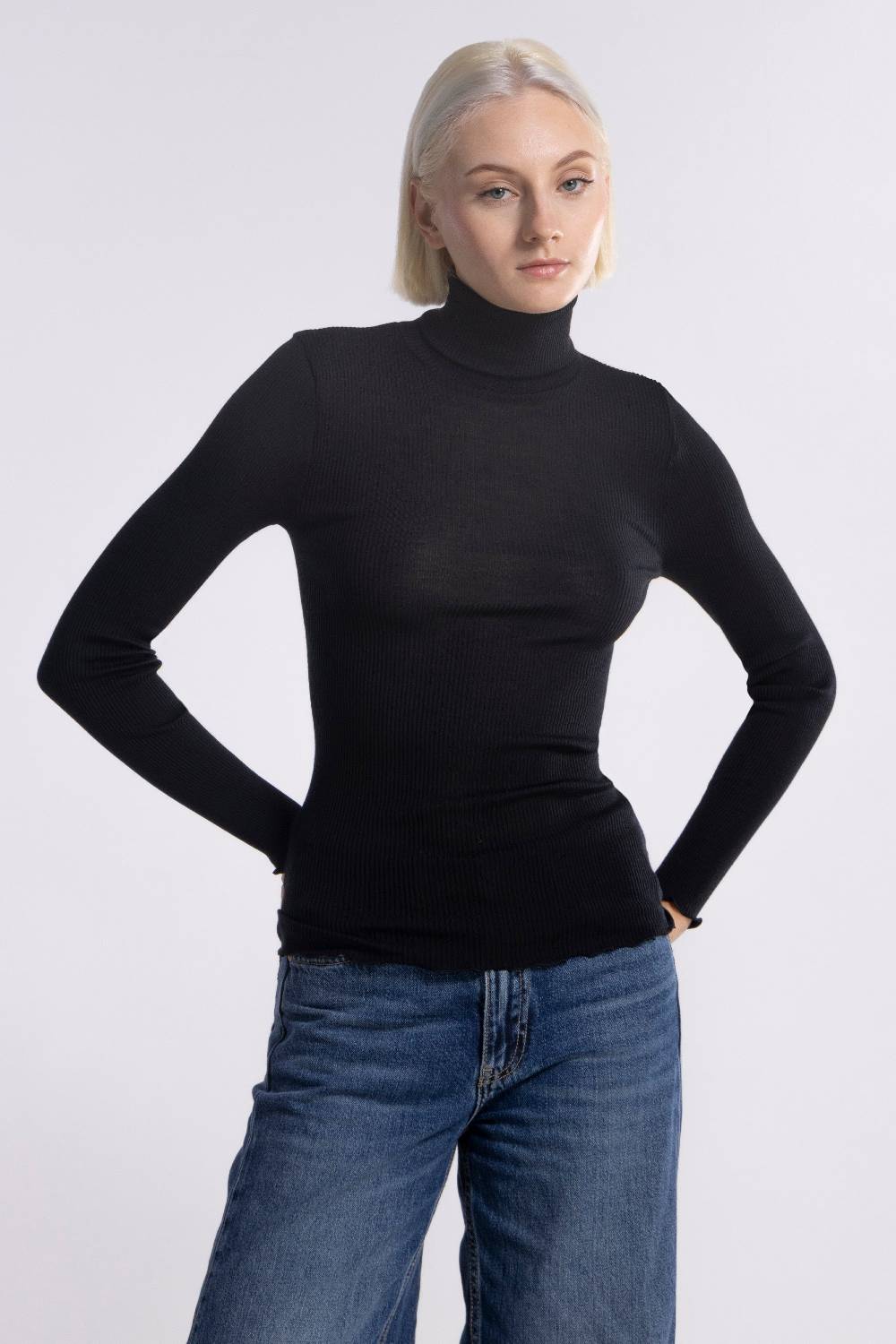 Oscalito Maglia Dolcevita a Maniche Lunghe in Lana e Seta 3438 2025