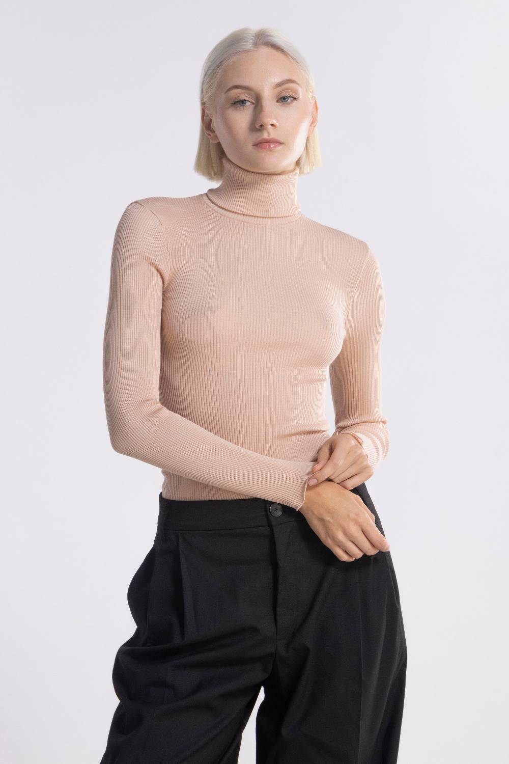 Oscalito Maglia Dolcevita a Maniche Lunghe in Lana e Seta 3438 2025