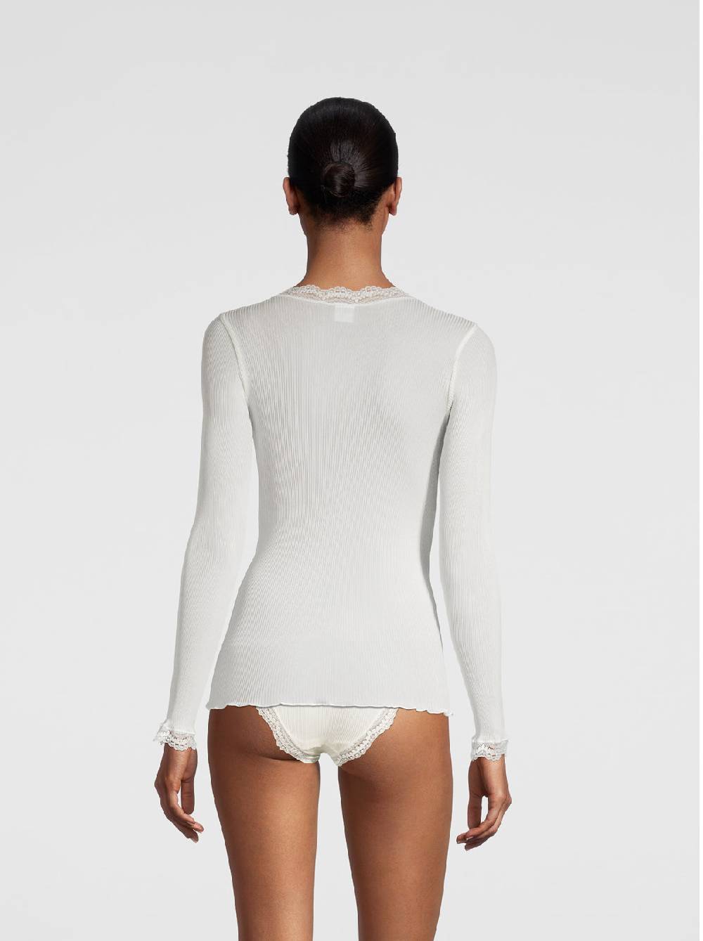 Oscalito Maglia a maniche lunghe Dentelle de Calais® in Seta 9476 Vendita
