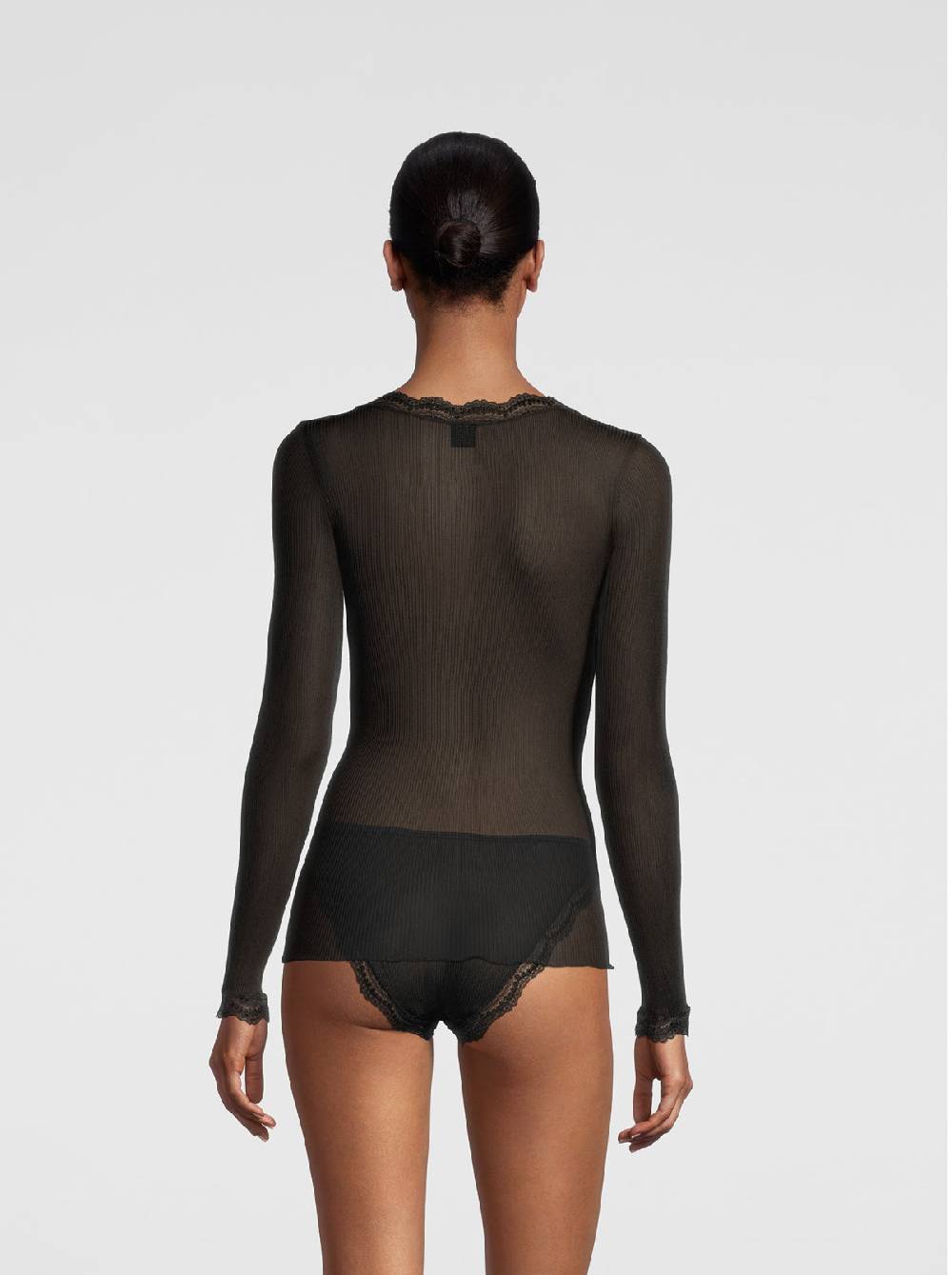 Oscalito Maglia a maniche lunghe Dentelle de Calais® in Seta 9476 Vendita