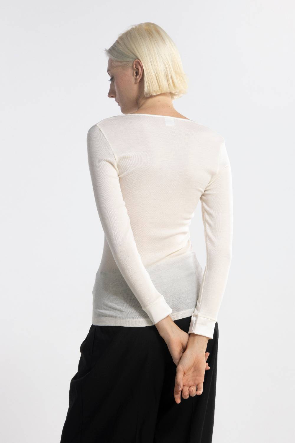 Oscalito Camicia Donna Lana e Seta maniche lunghe 4258 Qualità Garantita