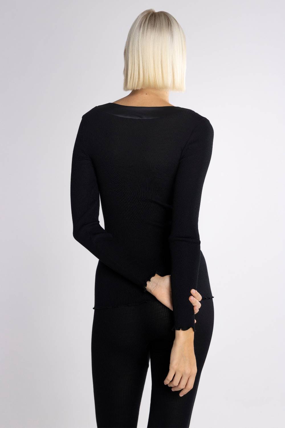 Oscalito Elegante camicia a maniche lunghe con bordi in raso 5304 Promozione Limitata