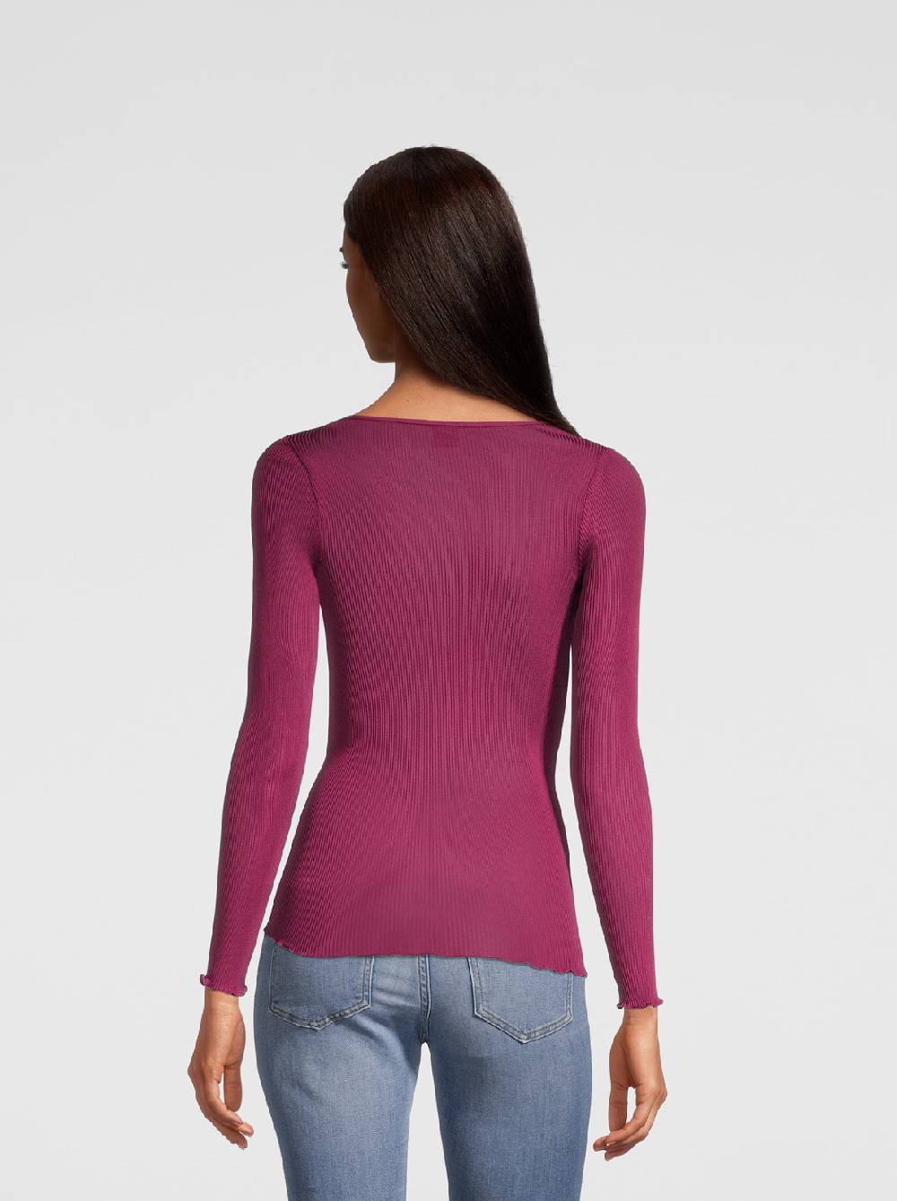 Oscalito Maglia manica lunga donna in organza di pura seta 9446 Fino Al -60%