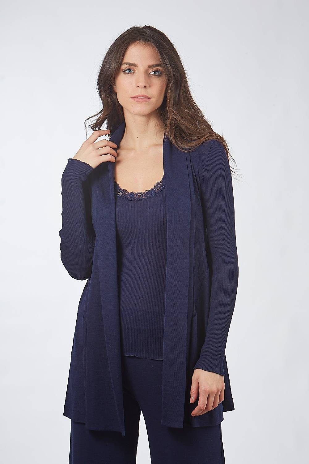 Oscalito Cardigan Lungo in Lana e Seta 3463 Affare Del Giorno