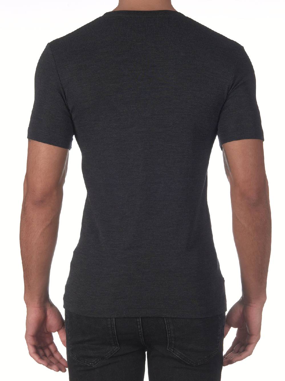 Oscalito T-shirt con scollo a V in lana e seta Nuova