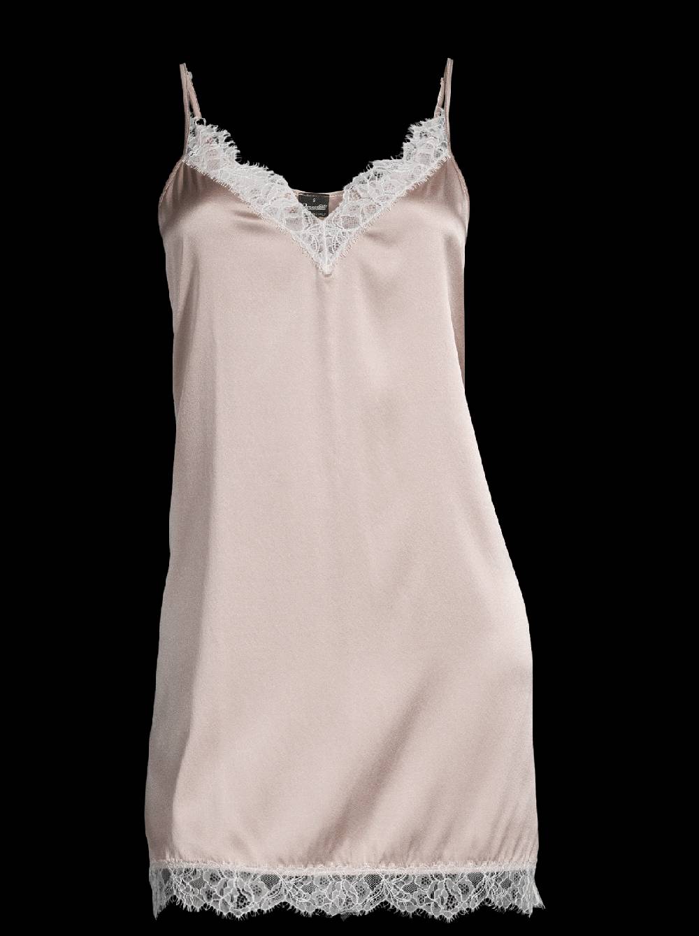 Oscalito Babydoll in seta elasticizzata con pizzo chantilly 10336 Fino Al -60%