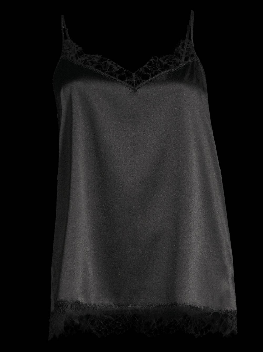 Oscalito Top Canotta in seta elasticizzata con Pizzo Chantilly 10334 Prezzo Ridotto