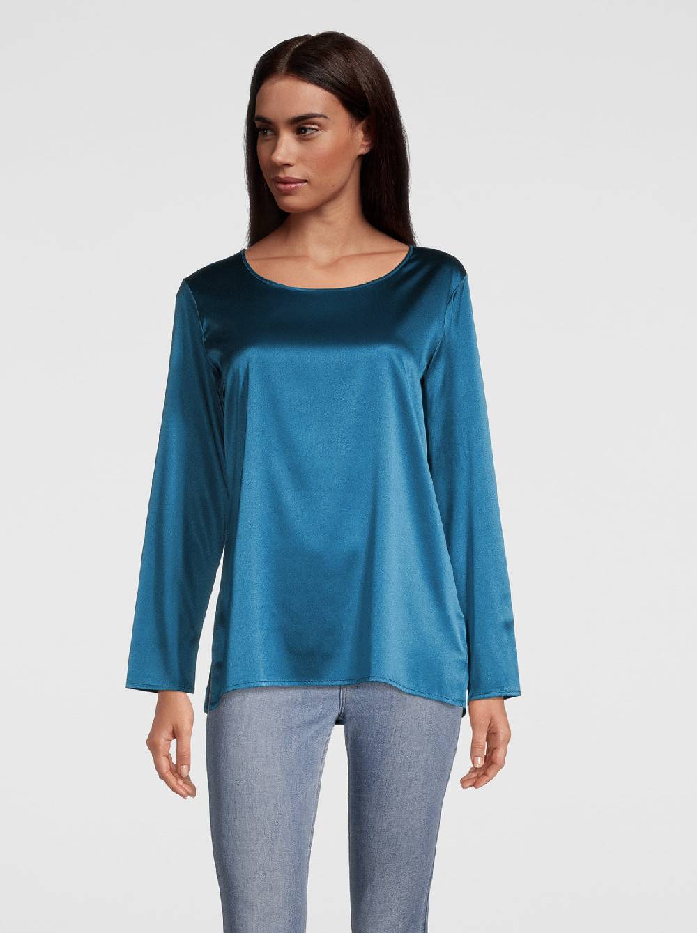 Oscalito Camicia maniche lunghe in Seta Stretch 10309 Vendita