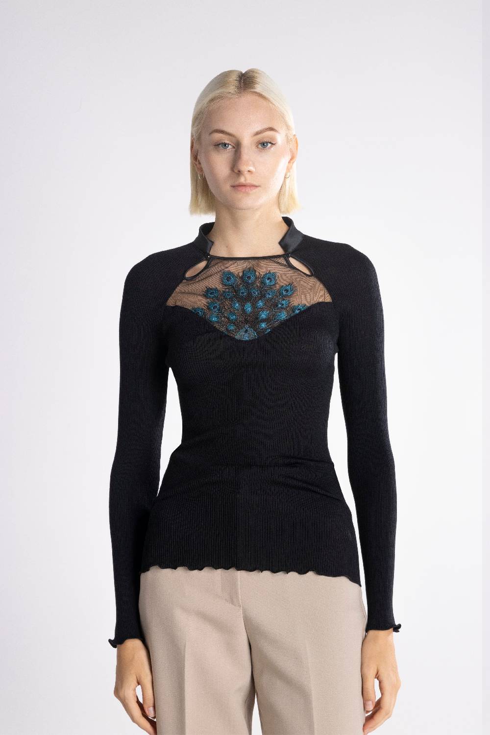 Oscalito Maglia a maniche lunghe Donna70% Lana , 30% Seta 6871 Nuova