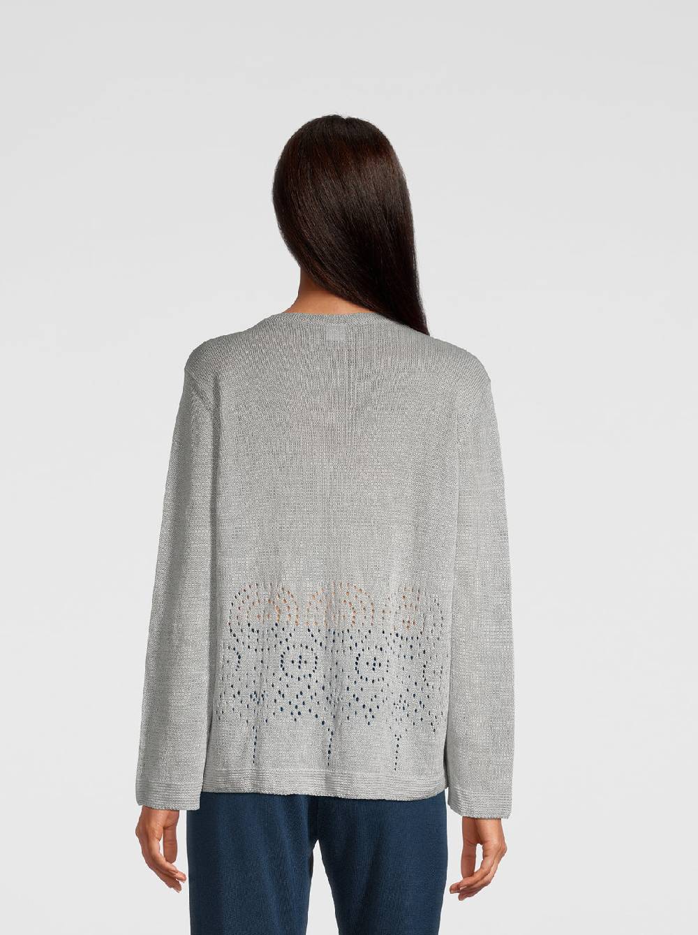Oscalito Cardigan Tricot in maglia di Puro Lino 6586 Qualità Garantita