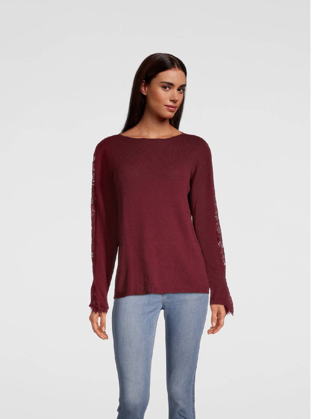 Oscalito Girocollo manica lunga Dentelle de Calais® in Lana Merinos e Cashmere 6438 Promozione Limitata