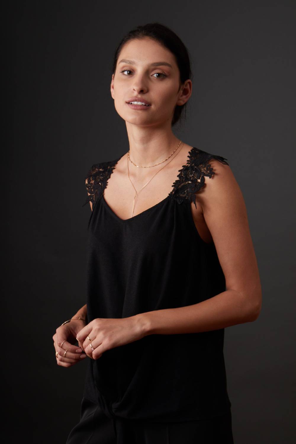 Oscalito Canotta senza maniche in cotone e lino 4886 Shopping Online