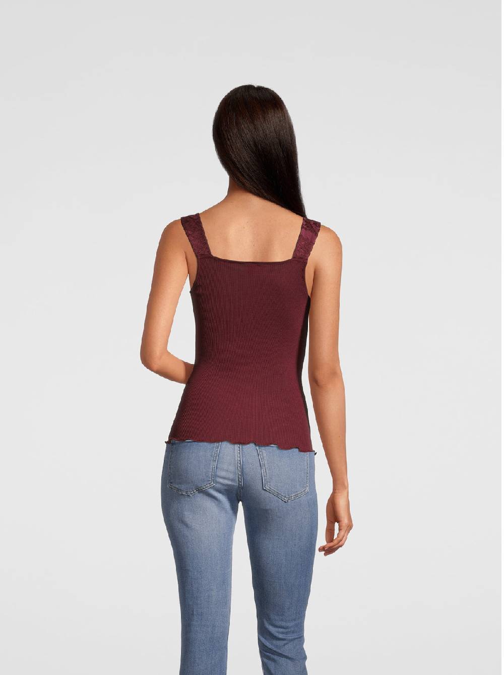 Oscalito Top in Lana e Seta con Pizzo Leavers all over 6420 Affare Del Giorno