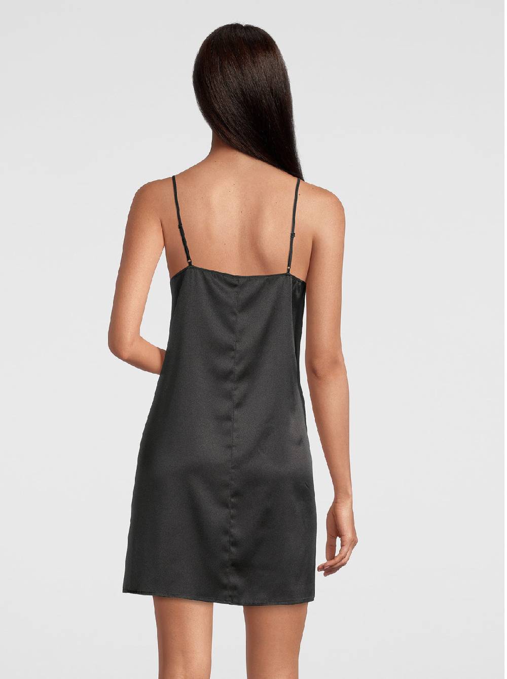 Oscalito Abito sottoveste in raso di seta stretch con macramè 10340 Qualità