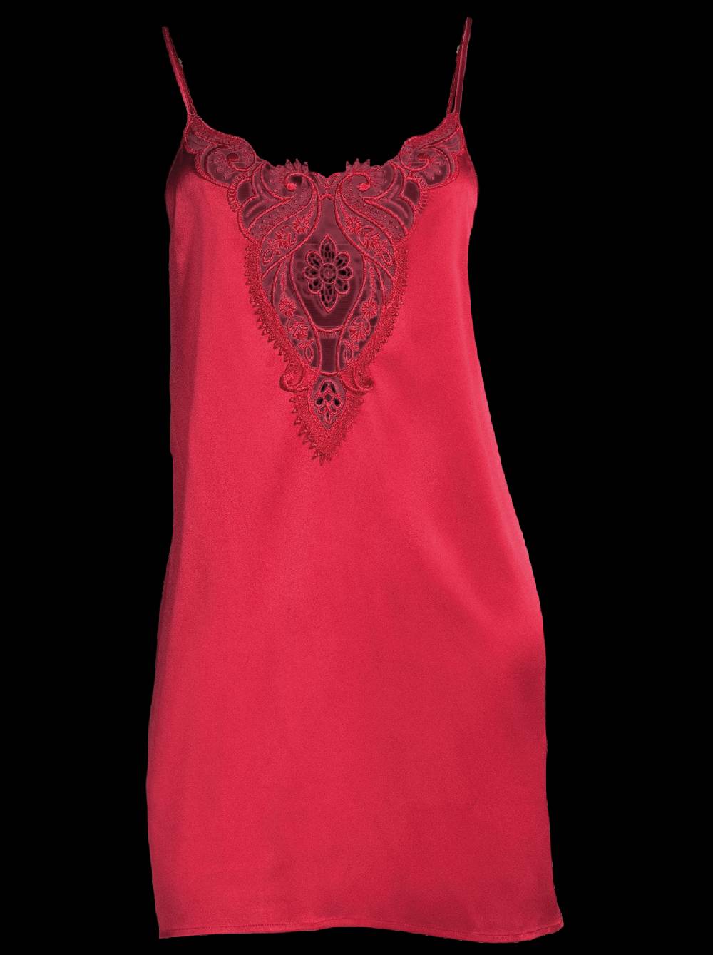 Oscalito Abito sottoveste in raso di seta stretch con macramè 10340 Qualità