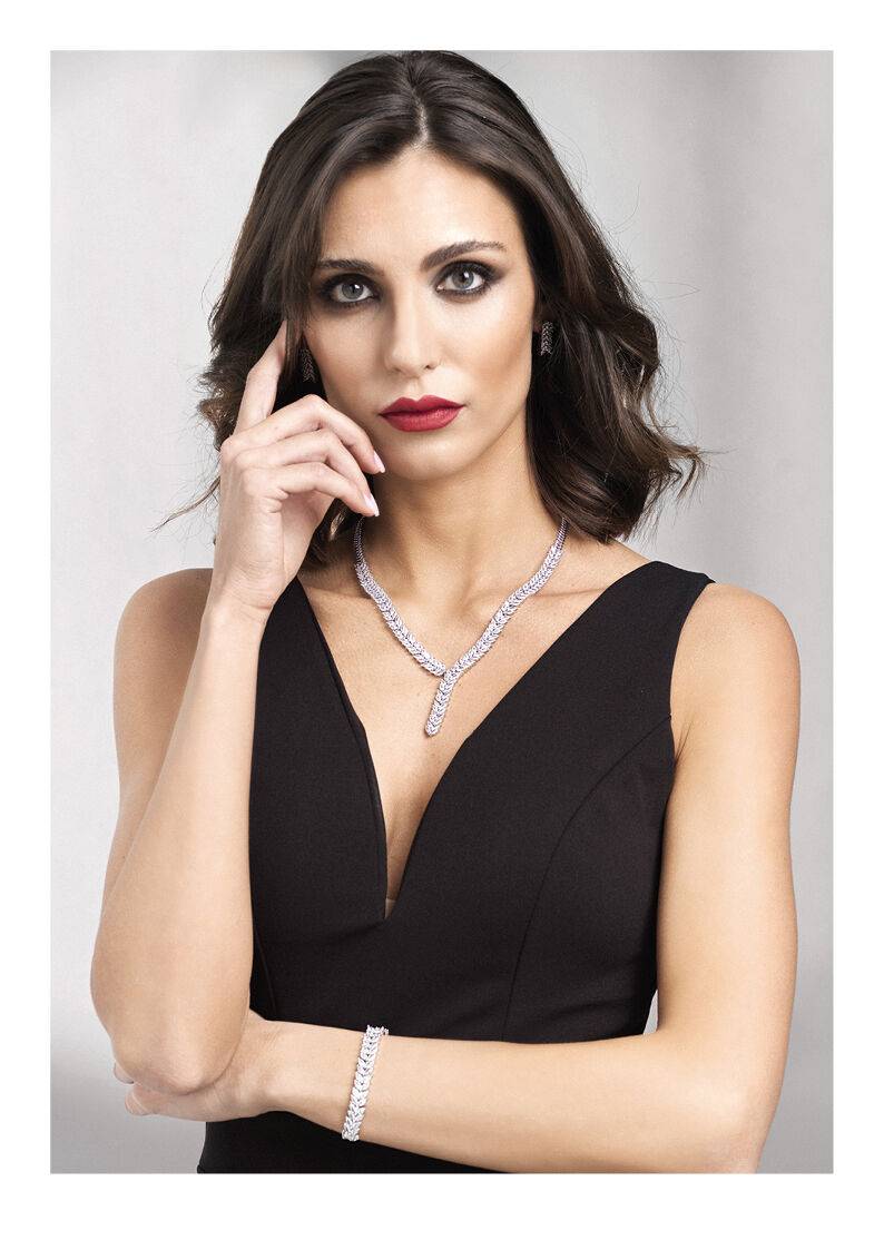 Ottaviani Orecchini rodiati con cubic zirconia Pezzi Unici