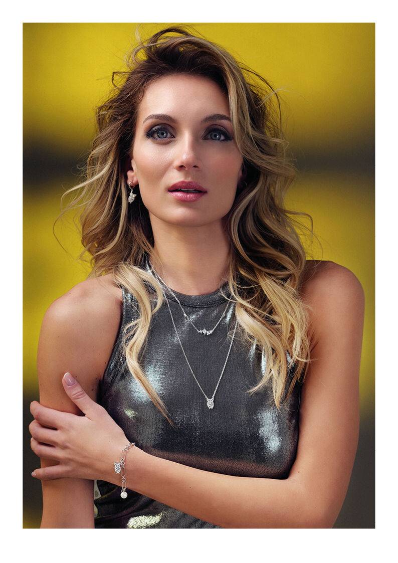 Ottaviani Collana doppio filo rodiata con cubic zirconia In Saldo