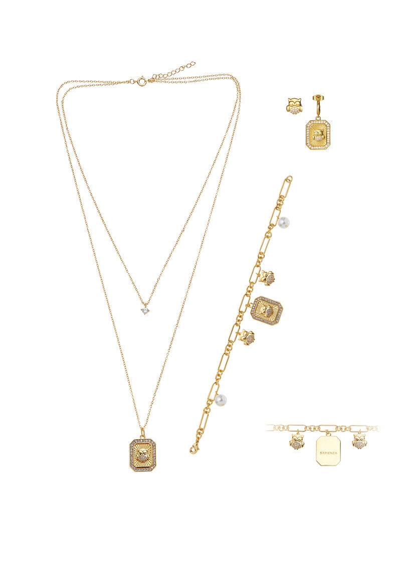 Ottaviani Collana doppio filo dorata con cubic zirconia 2025