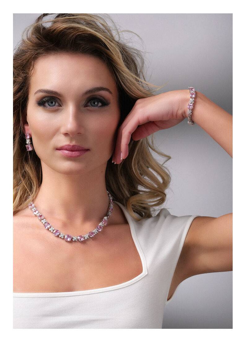 Ottaviani Collana rodiata con cubic zirconia Consegna Veloce