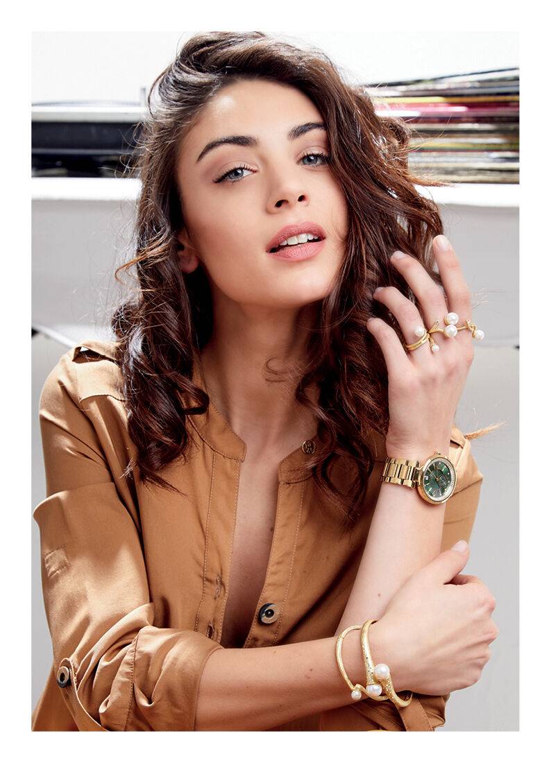 Ottaviani Anello in metallo placcato oro 18k,perle bijou Online