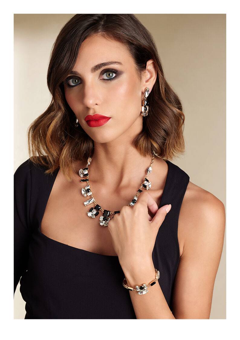 Ottaviani Orecchini dorati con cristalli Promozione