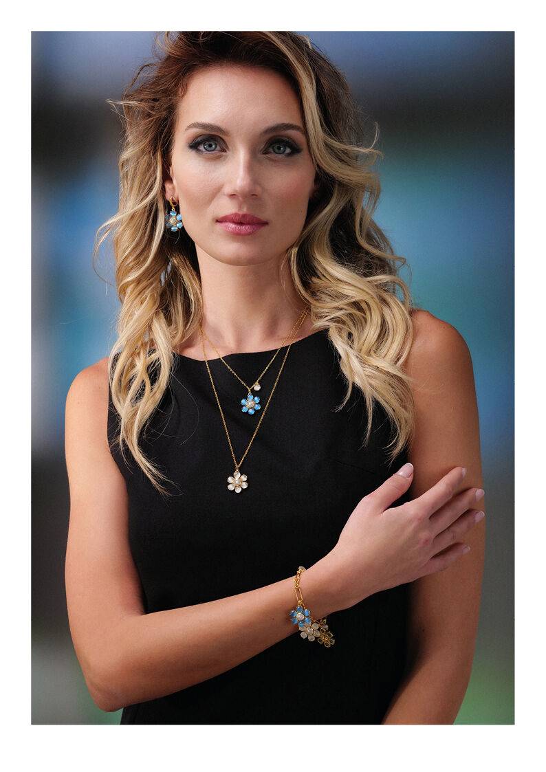 Ottaviani Bracciale dorato con cubic zirconia e resina Prezzo Ridotto