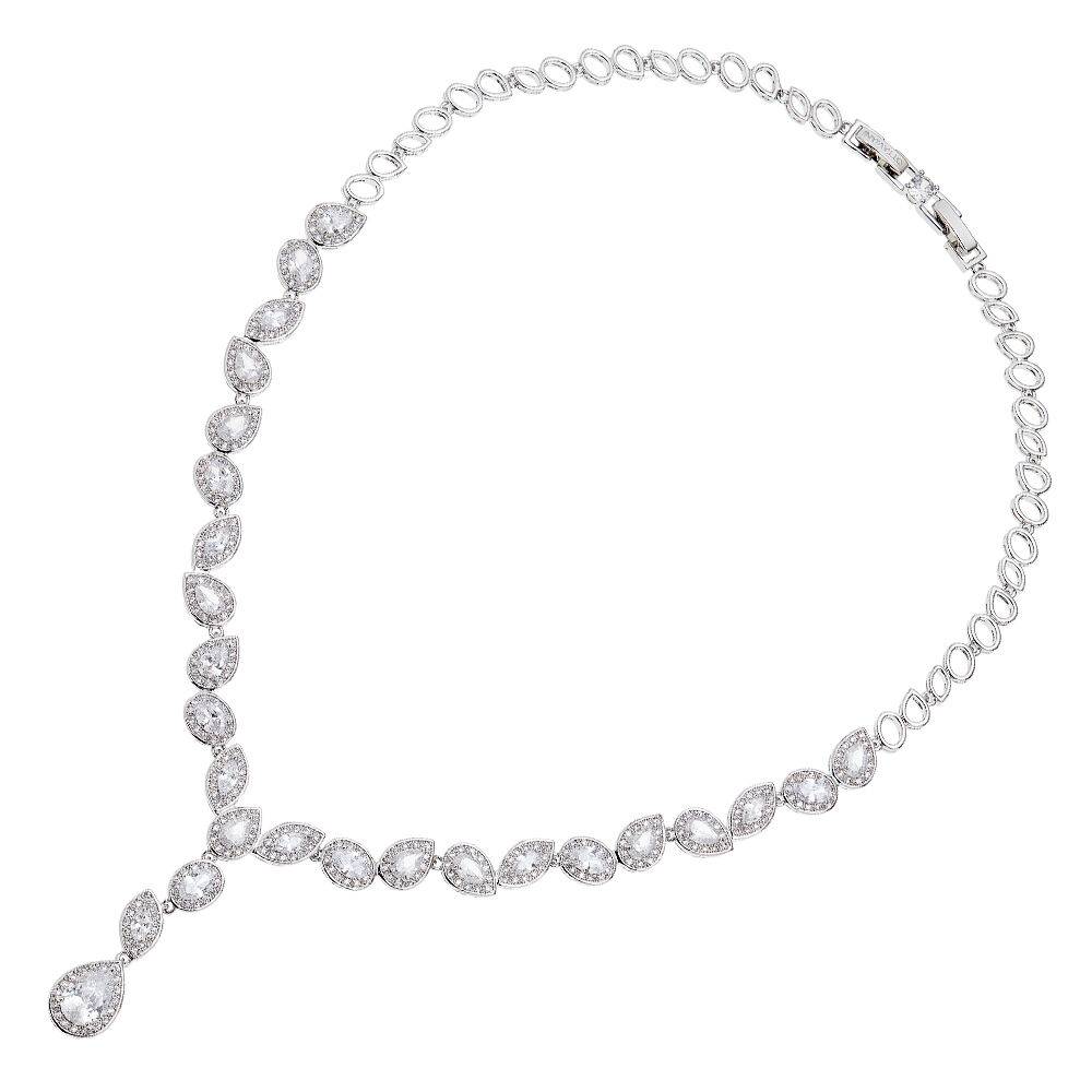 Ottaviani Collana rodiata con cubic zirconia