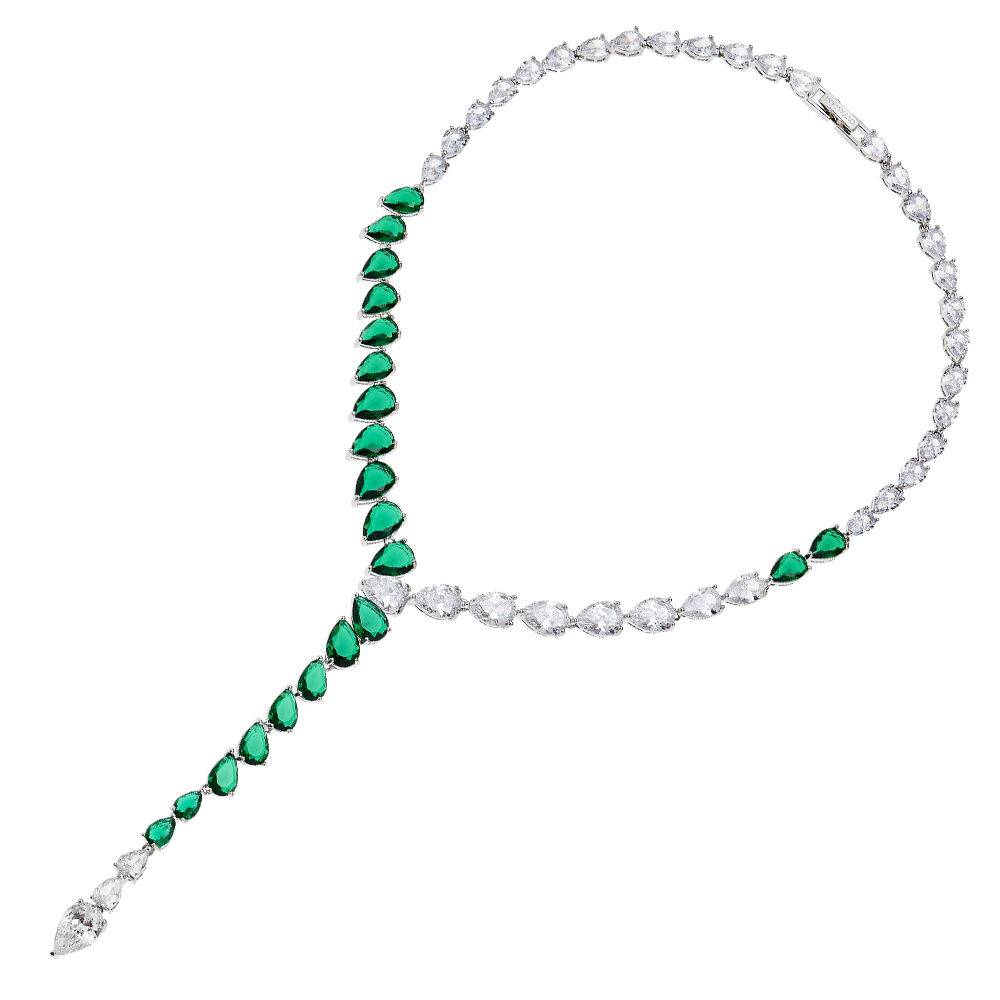 Ottaviani Collana rodiata con cubic zirconia