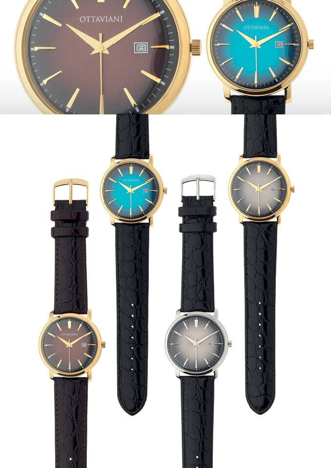 Ottaviani Quarzo bombe' quadrante sfumato nero Promozione Limitata