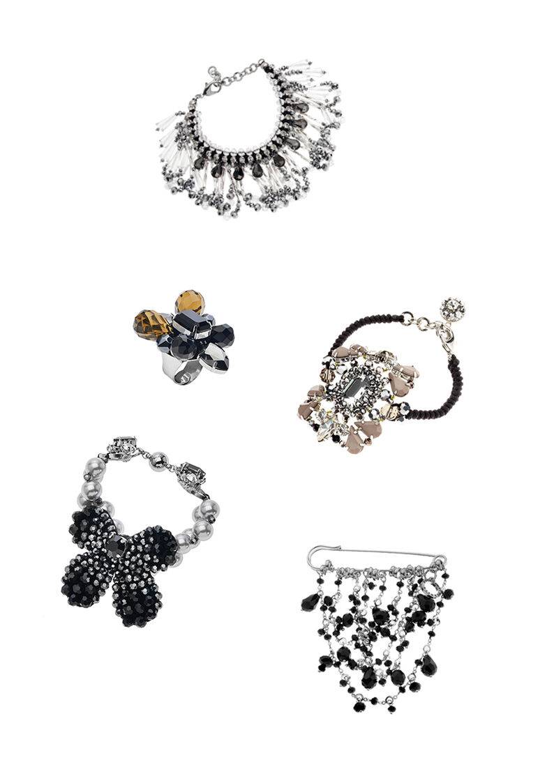 Ottaviani Bracciale con cristalli strass e perline Vendita Economica