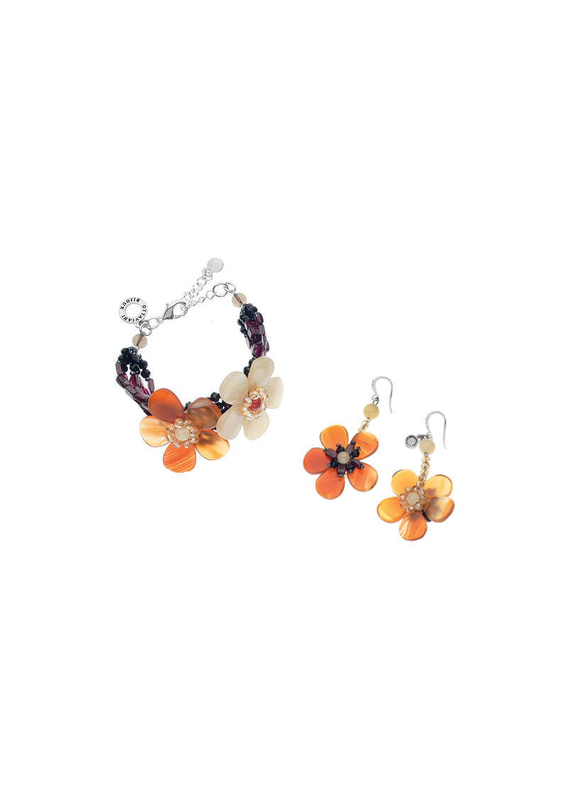 Ottaviani Bracciale con agata,granata e cristalli Vendite Flash