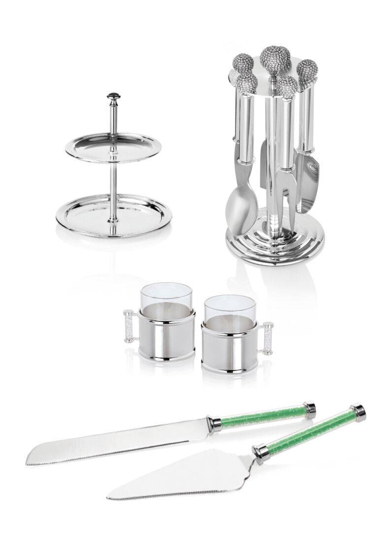 Ottaviani Set 6 coltelli da formaggio in met.arg c/stras Convenienza