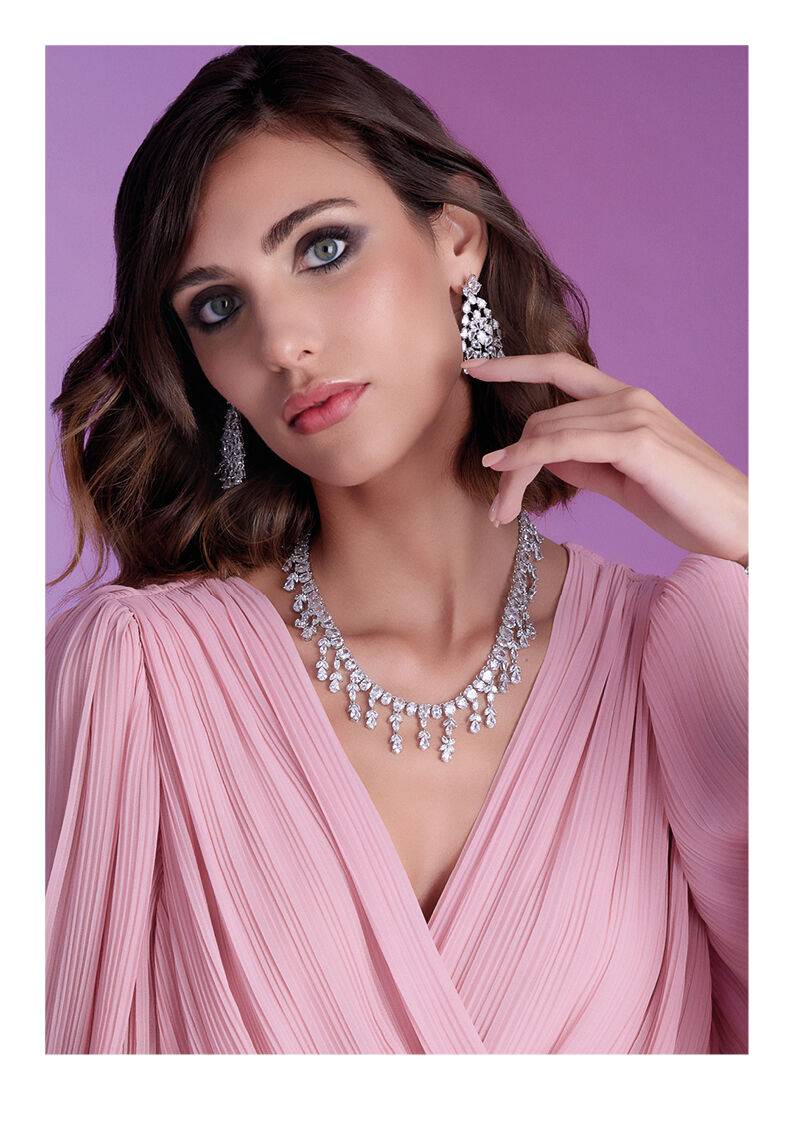 Ottaviani Collana rodiata con cubic zirconia Online