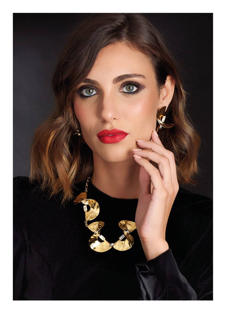 Ottaviani Orecchini dorati con cristalli Outlet
