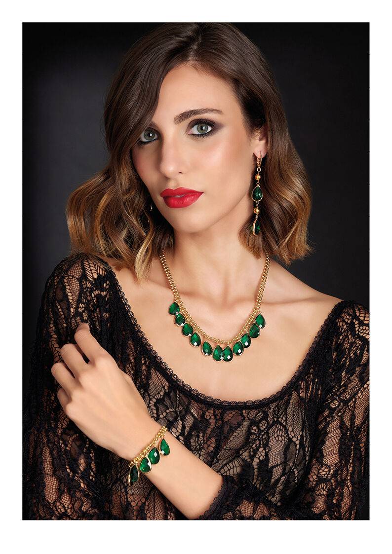 Ottaviani Bracciale dorato con cristalli In Saldo