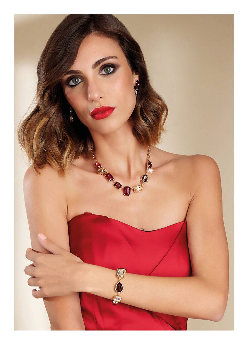 Ottaviani Bracciale dorato con cristalli Nuova