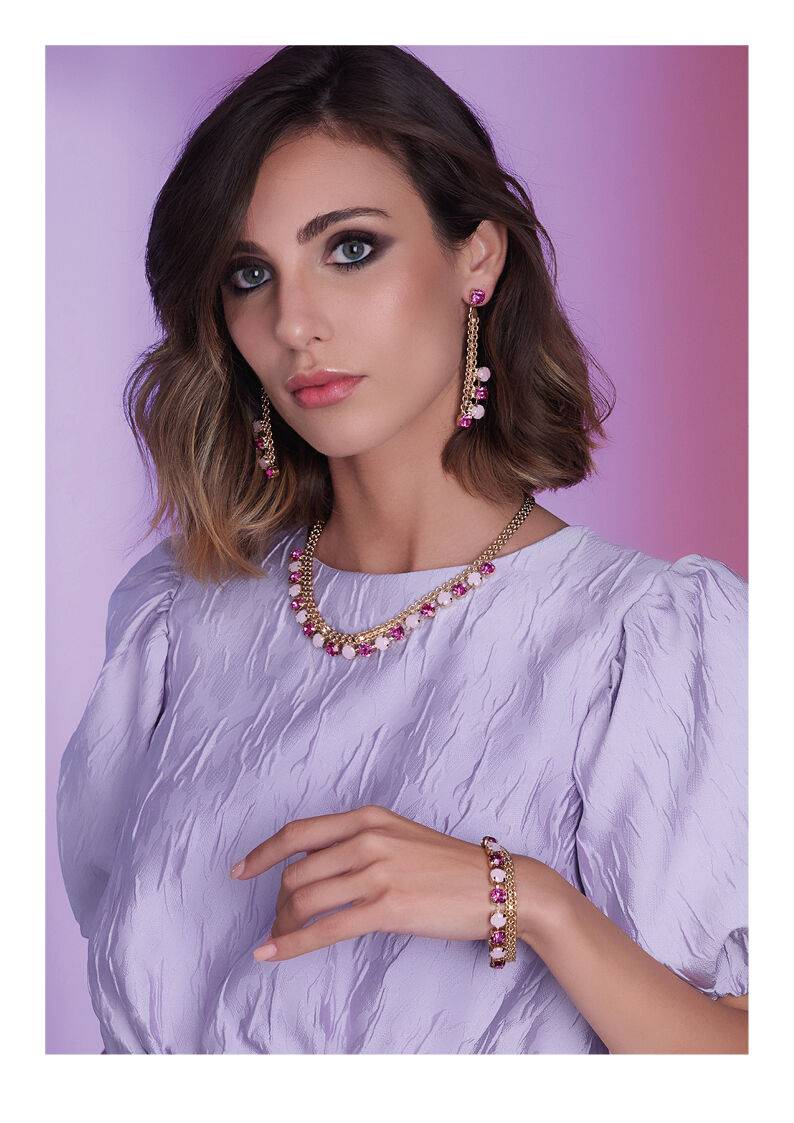 Ottaviani Bracciale dorato con cristalli Italia