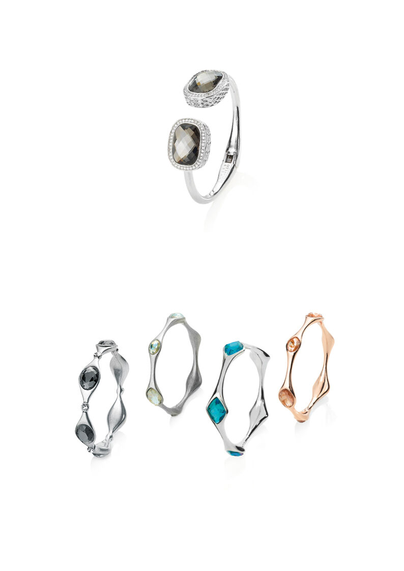 Ottaviani Bangle in metallo rodiato con cristalli Vendita