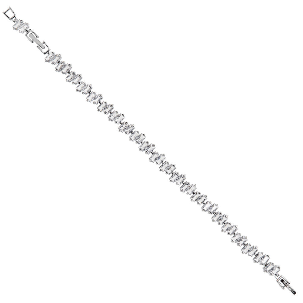 Ottaviani Bracciale rodiato con cubic zirconia
