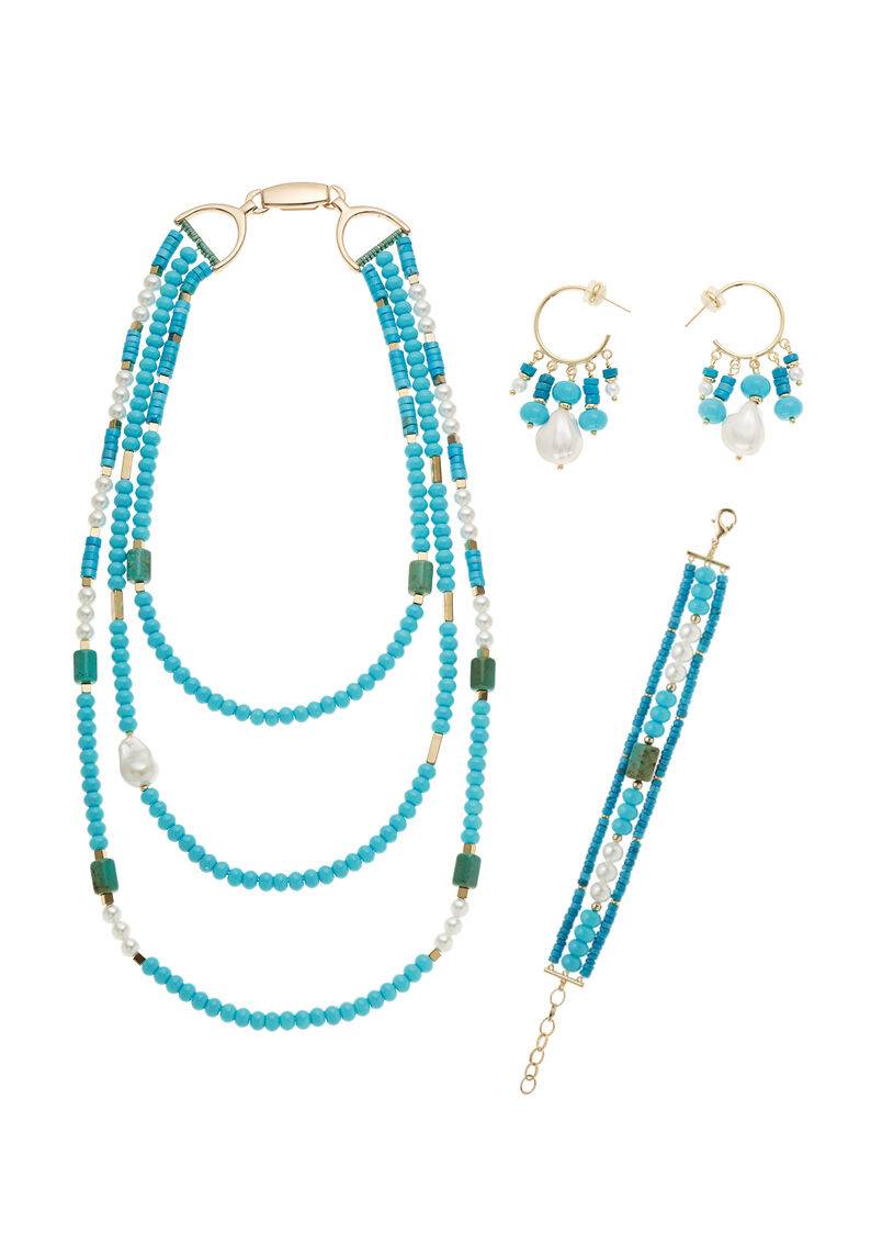 Ottaviani Bracciale dorato con perline e perle Presa