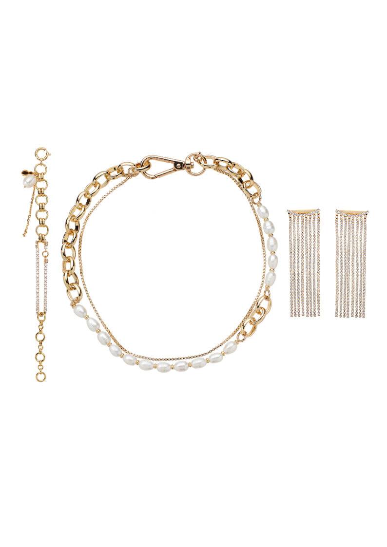 Ottaviani Bracciale dorato con perle Economico