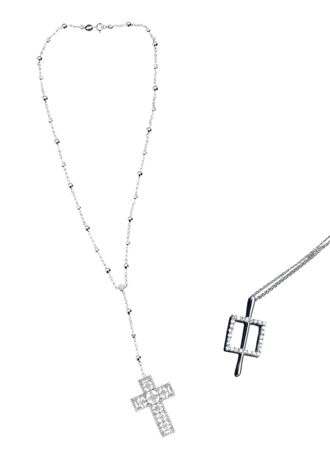 Ottaviani Collana arg. "square cross" Saldi Di Fabbrica