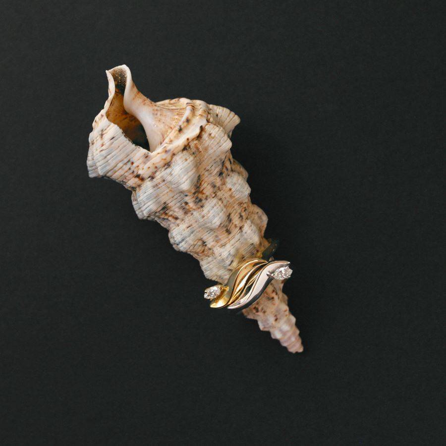 Paola Grande Gioielli FLAME Anello 'Flame' in oro bianco con diamante Offerta