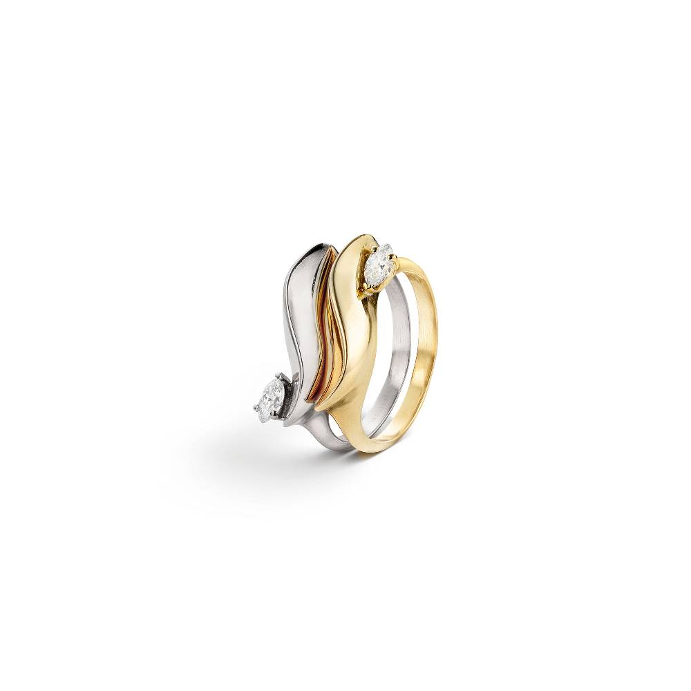 Paola Grande Gioielli FLAME Anello 'Flame' in oro giallo con diamante Online