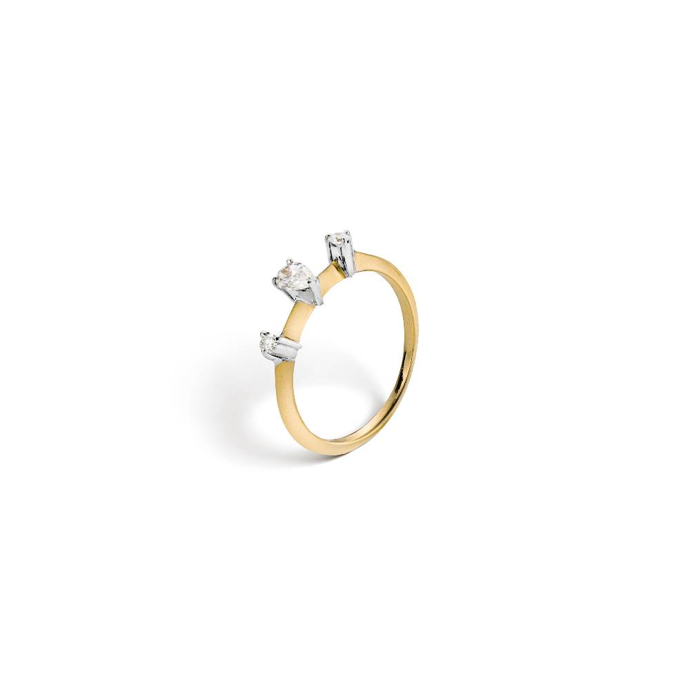 Paola Grande Gioielli BALANCE Anello 'Balance' oro giallo con goccia Moda