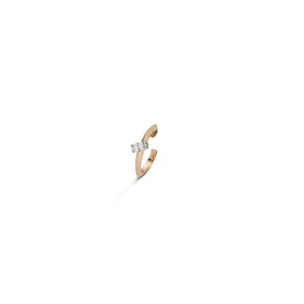 Paola Grande Gioielli BALANCE Ear cuff 'Balance' in oro rosa con diamante taglio marquise