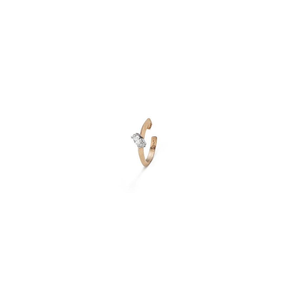 Paola Grande Gioielli BALANCE Ear cuff 'Balance' in oro rosa con diamante taglio marquise I Più Venduti