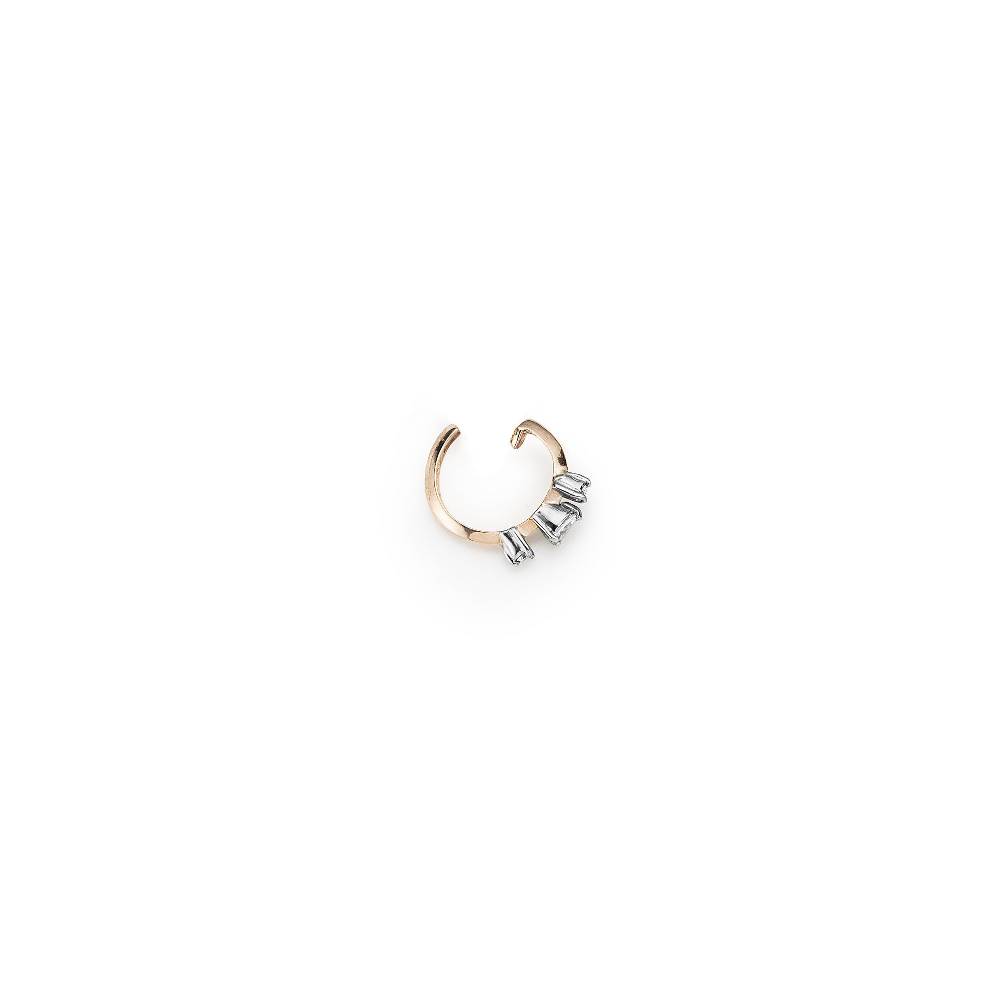 Paola Grande Gioielli BALANCE Ear cuff 'Balance' oro rosa con diamante taglio goccia Vendite Flash